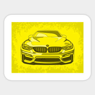 Sports Car Illustration Sticker
